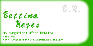 bettina mezes business card
