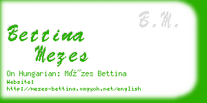bettina mezes business card